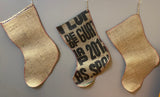 Burlap Christmas Stockings