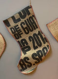 Burlap Christmas Stockings